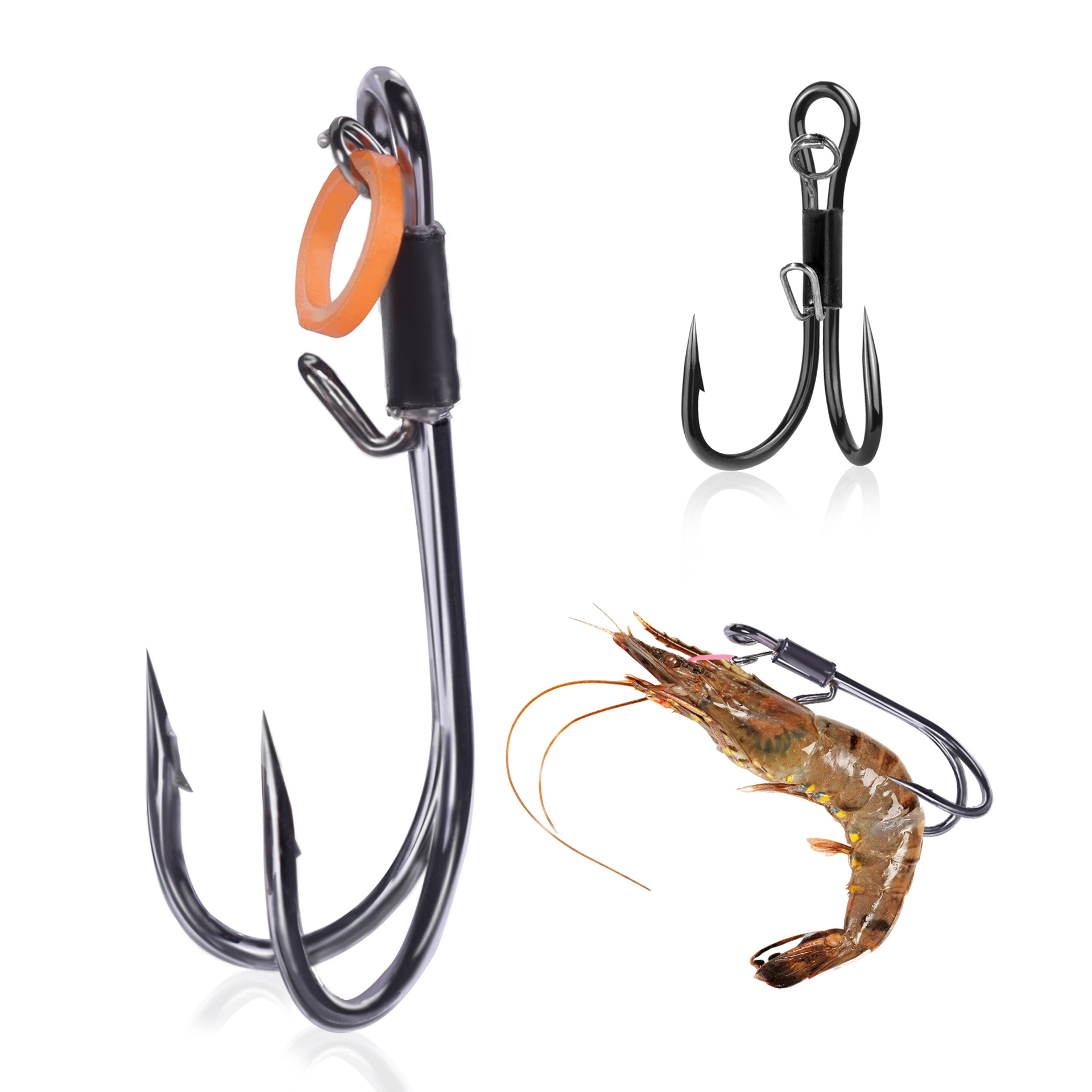 Fishing Hook - Высокоуглеродистая сталь, рыболовный крючок для креветок,