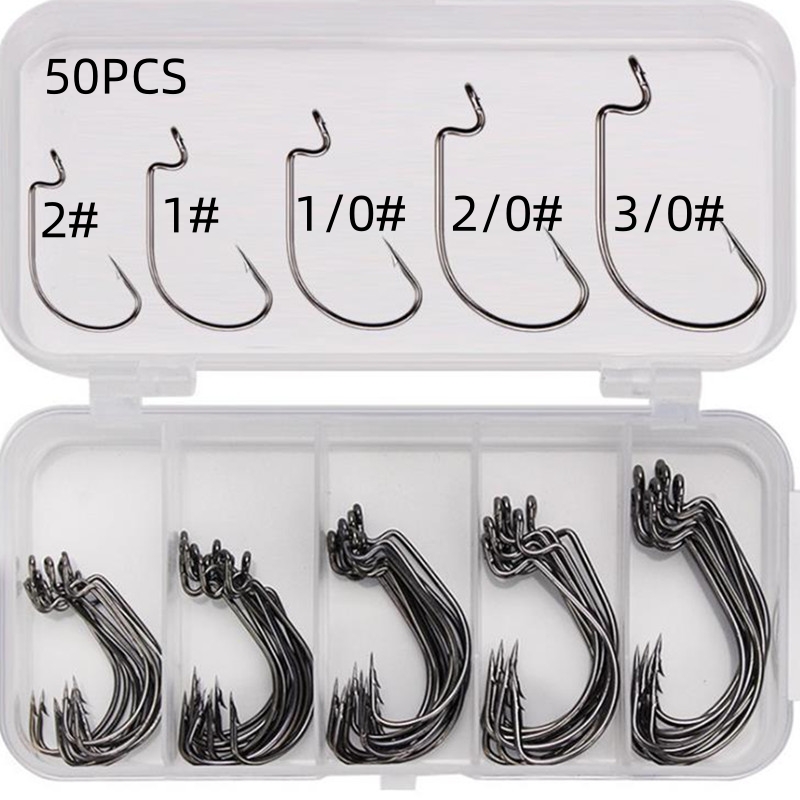 50 шт./упак. Рыболовные крючки – обзор и цена Fishing Hook Offset